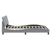 vidaXL Bedframe zonder matras "Hanko" stof lichtgrijs 140x200 cm