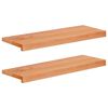 vidaXL Raamkozijnen 2 st Geolied 80x 30 x 2 cm Massief beukenhout