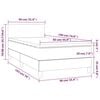 vidaXL Boxspring met matras en LED fluweel donkergrijs 90x190 cm