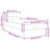 vidaXL Ottoman bed met matras 80x200cm stof donkergrijs