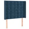 vidaXL Boxspring met matras en LED fluweel donkerblauw 100x200 cm