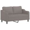 vidaXL 2-delige Loungeset met kussens stof taupe