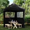 vidaXL Partytent Zwart 200 x 200 x 306 cm Oxford Stof