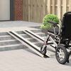vidaXL Oprit voor rolstoelen 270 kg 2 pcs Zwart 213,5 x 19,5 x 5,5 cm