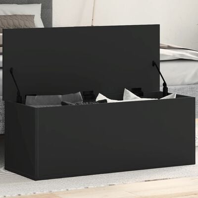 vidaXL Opbergbox 90x35x35 cm bewerkt hout zwart