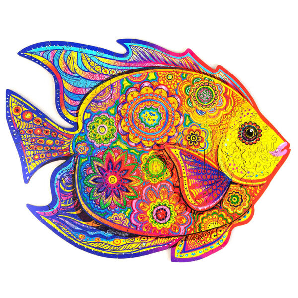 UNIDRAGON Puzzel Shining Fish 196 stukjes medium 32x24 cm hout