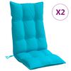 vidaXL Stoelkussens 2 st hoge rug oxford stof turquoise