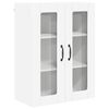 vidaXL Wandglas cabinet PORTO Wit 60 x 31 x 80 cm Bewerkt hout