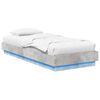 vidaXL Bed Frame met LED Betongrijs 80 x 200 cm Bewerkt hout