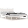 vidaXL Bedframe massief hout wit 120x190 cm