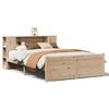 vidaXL Bed met boekenkast zonder matras massief grenenhout 120x200 cm