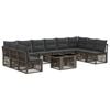 vidaXL Tuinbankenset 11 st Grijs poly rattan