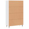 vidaXL Hoge kast 69,5x31x115 cm bewerkt hout wit