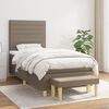 vidaXL Boxspring met matras stof taupe 100x200 cm