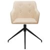 vidaXL Eetkamerstoelen 4 st draaibaar stof cr&egrave;mekleurig