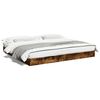 vidaXL Bedframe zonder matras 200x200 cm spaanplaat gerookt eiken