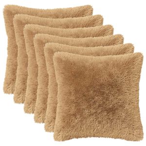 vidaXL Kussen met kussen HEERLEN 12 st Taupe PV Fleece