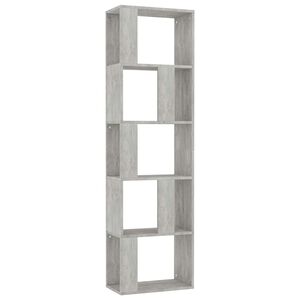 vidaXL Boekenkast/kamerscherm 45x24x159 cm bewerkt hout betongrijs