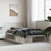 vidaXL Bedframe met hoofdbord metaal wit 80x200 cm