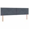 vidaXL LED Hoofdbord Donkergrijs 180 cm Fluweel