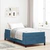 vidaXL Bedframe met matras Donkerblauw 90 x 200 cm Stof