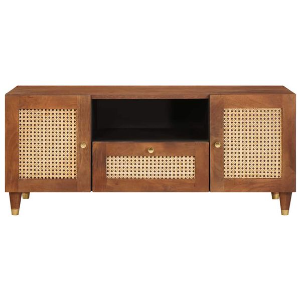 vidaXL Media-opslagkasten en rekken met lade Bruin 105 x 33.5 x 46 cm