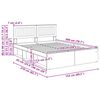 vidaXL Bedframe Concerte Grijs 150 x 200 cm Massief grenenhout