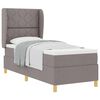 vidaXL Boxspringbed met hoofdeinde Taupe 200 x 80 cm Stof