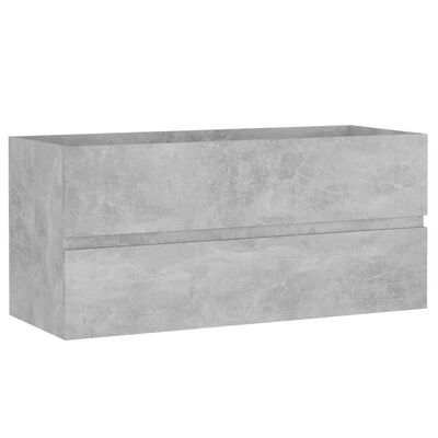 vidaXL Wastafelkast 100x38,5x45 cm bewerkt hout betongrijs