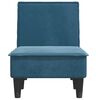 vidaXL Chaise longue fluweel blauw