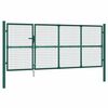 vidaXL Tuinhek van gaas, groen 350x125 cm, gegalvaniseerd staal