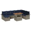 vidaXL Tuin Sofa Set 9 st Grijs poly rattan