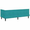 vidaXL Hoekbedframe met hoofdeinde Turquoise 80 x 200 cm Fluweel