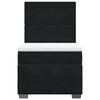 vidaXL Boxspring met matras fluweel zwart 90x190 cm