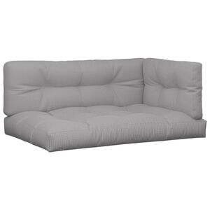 vidaXL Palletkussens 7 st stof grijs