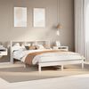 vidaXL Bedframe zonder matras massief grenenhout wit 135x190 cm
