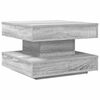 vidaXL Salontafel 360 graden draaibaar 50x50x34,5cm grijs sonoma eiken