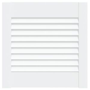 vidaXL Kastdeur met lamellen 39,5x39,4 cm massief grenenhout wit