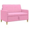 vidaXL Bank met opslag Roze 122 x 78 x 87 cm Polyester