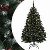 vidaXL Kunstkerstboom groen met kerstballen 150 cm 150 LED's Warmwit