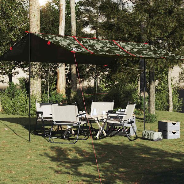 vidaXL Kampeerluifel waterdicht 451x420 cm camouflage