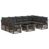 vidaXL Tuinbankenset 10 st Grijs poly rattan