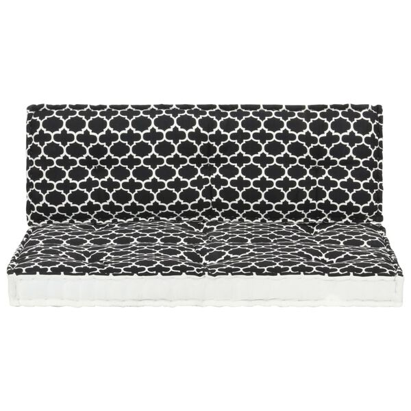 vidaXL Tuinpalletkussens 2 st met print