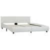 vidaXL Bedframe met LED kunstleer wit 180x200 cm
