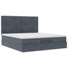 vidaXL Ottoman bed met matrassen 180x200cm fluweel donkergrijs