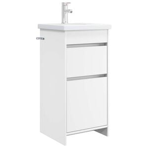 vidaXL Badkamermeubel met Wasbak Wit 42 x 40 x 84,5 cm Bewerkt hout