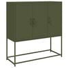 vidaXL Hoge kast 100,5x39x107 cm staal olijfgroen