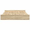 vidaXL Opbergbedframe met lade Sonoma Eiken 160 x 200 cm Bewerkt hout