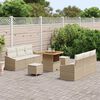 vidaXL Tuin Sofa Set met kussen met opslag 9 pcs Beige en Cr&egrave;me