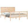 vidaXL Bedframe met hoofdbord massief hout